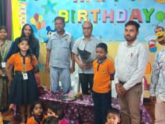 श्रीकृष्णा पब्लिक स्कूल में हर्षोल्लास के साथ मनाया गया मर्यादा पुरुषोत्तम भगवान श्रीराम जन्मोत्सव