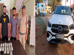 रायपुर में जुए के अड्डे पर छापा: लग्जरी कार, आई फोन और छह लाख रुपये कैश बरामद, दो आरोपी गिरफ्तार