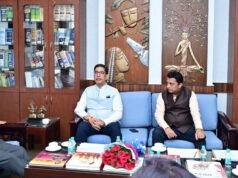 भारत सरकार के भूमि संसाधन सचिव ने छत्तीसगढ़ के मुख्य सचिव से की सौजन्य भेंट