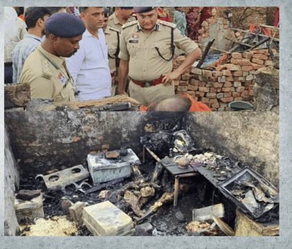 घर में रखे सिलिंडर में हुआ ब्लास्ट, एक ही परिवार के चार लोगों की जिंदा जलकर मौत