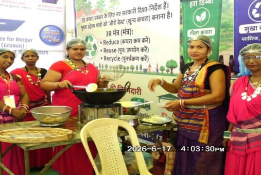 मुख्यमंत्री के कार्यक्रम में बिहान समूह की महिलाओं ने बिखेरी आजीविका की चमक