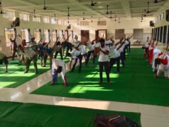 नगर पंचायत एवं सरस्वती शिशु मंदिर में हुआ सामूहिक योगाभ्यास