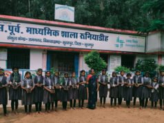 एक पेड़ माँ के नाम अभियान के तहत विद्यार्थियों ने दिया पर्यावरण संरक्षण का संदेश