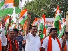 धमधा में निकली भव्य तिरंगा यात्रा, राष्ट्रभक्ति के रंग में रंगा नगर
