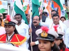 देशभक्ति से ओतप्रोत अप्रतिम उत्साह के साथ निकली तिरंगा यात्रा, उप मुख्यमंत्री श्री अरुण साव हुए शामिल