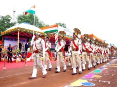 घुड़सवारों के साहस, महिला बैग पाईपर बैंड की लय और श्वान दल के रोमांचक प्रदर्शन से सजा स्वतंत्रता दिवस समारोह