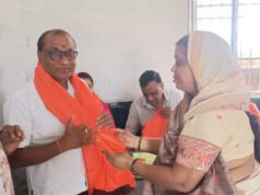 महिला मोर्चा अध्यक्ष ने आंगनबाड़ी कार्यकर्ताओं एवं वरिष्ठजनों का किया सम्मान