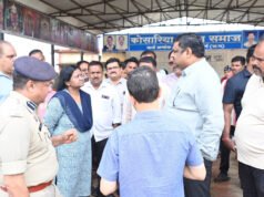 शिवनाथ नदी पहुंचे शिक्षा मंत्री श्री गजेन्द्र यादव, गणेश विसर्जन व्यवस्था और जलस्तर का लिया जायजा