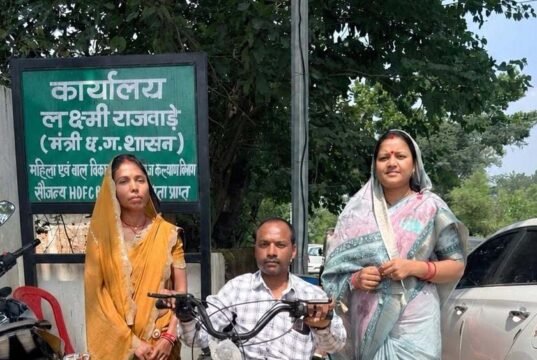 सेवा संकल्प अभियान के तहत दिव्यांग धनेश्वर साहू को मिली ट्राइसाइकिल